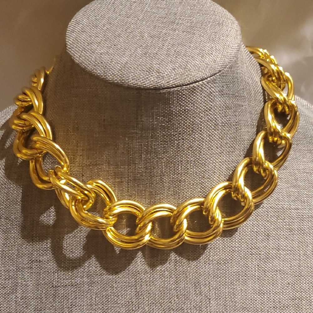 Anne Klein Gold Tone Chunky Necklace